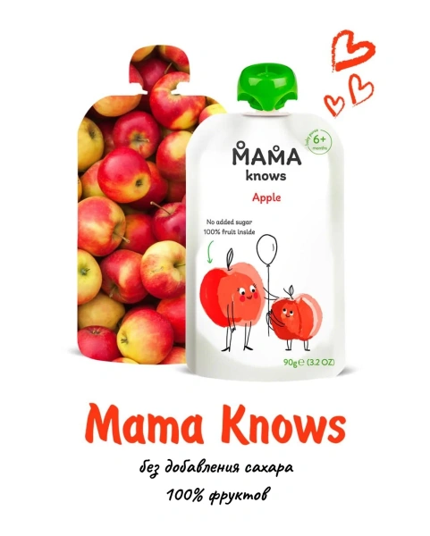 MAMA knows яблоко 90гр